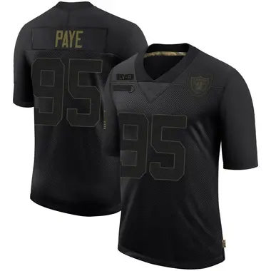 Kwity Paye Youth Limited Black Las Vegas Raiders 2020 Salute To Service Jersey