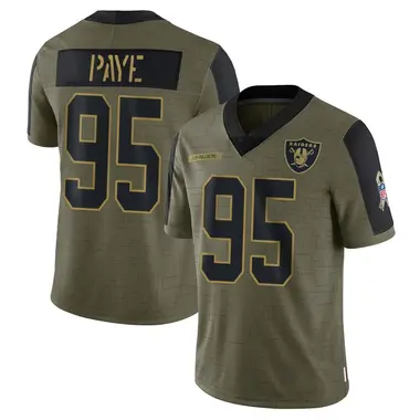 Kwity Paye Youth Limited Olive Las Vegas Raiders 2021 Salute To Service Jersey
