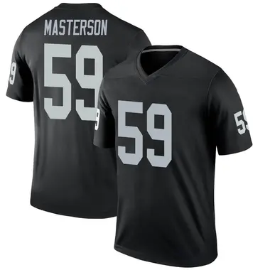 Luke Masterson Men's Legend Black Las Vegas Raiders Jersey