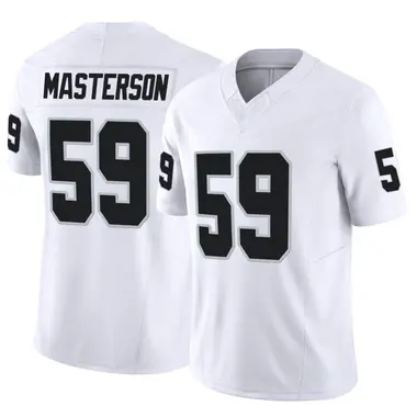 Luke Masterson Men's Limited White Las Vegas Raiders Vapor F.U.S.E. Jersey