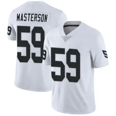 Luke Masterson Men's Limited White Las Vegas Raiders Vapor Untouchable Jersey