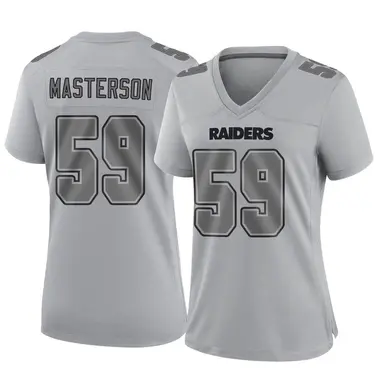 Luke Masterson Women's Game Gray Las Vegas Raiders Atmosphere Fashion Jersey