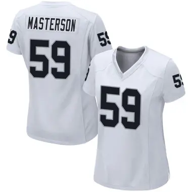 Luke Masterson Women's Game White Las Vegas Raiders Jersey