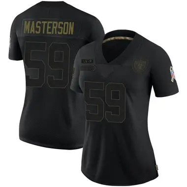 Luke Masterson Women's Limited Black Las Vegas Raiders 2020 Salute To Service Jersey