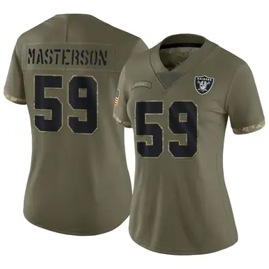 Luke Masterson Women's Limited Olive Las Vegas Raiders 2022 Salute To Service Jersey
