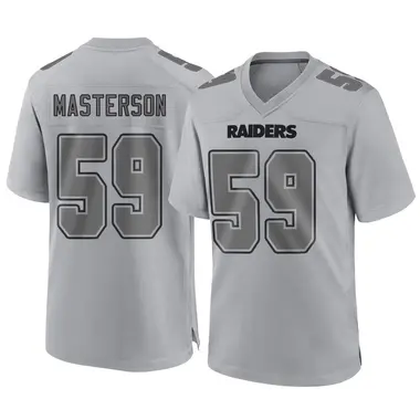 Luke Masterson Youth Game Gray Las Vegas Raiders Atmosphere Fashion Jersey