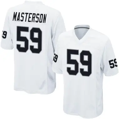 Luke Masterson Youth Game White Las Vegas Raiders Jersey