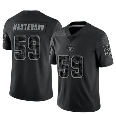 Luke Masterson Youth Limited Black Las Vegas Raiders Reflective Jersey