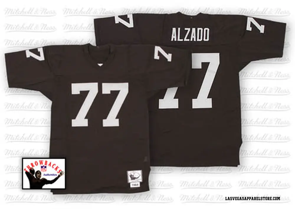 Lyle Alzado Men's Authentic Black Las Vegas Raiders Mitchell and Ness Throwback Jersey