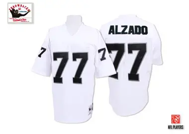 Lyle Alzado Men's Authentic White Las Vegas Raiders Mitchell and Ness Throwback Jersey