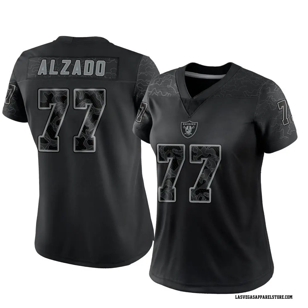 Lyle Alzado Women's Limited Black Las Vegas Raiders Reflective Jersey