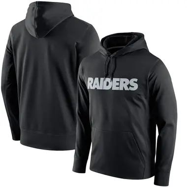 Men's Black Las Vegas Raiders Circuit Wordmark Essential Performance Pullover Hoodie