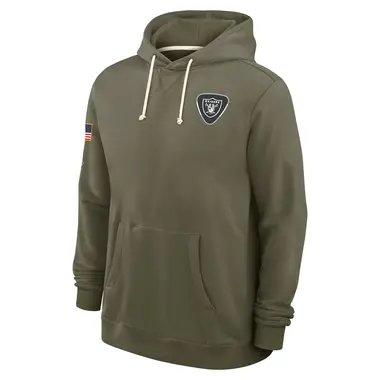 Men's Olive Las Vegas Raiders 2025 Salute to Service Sideline Hoodie