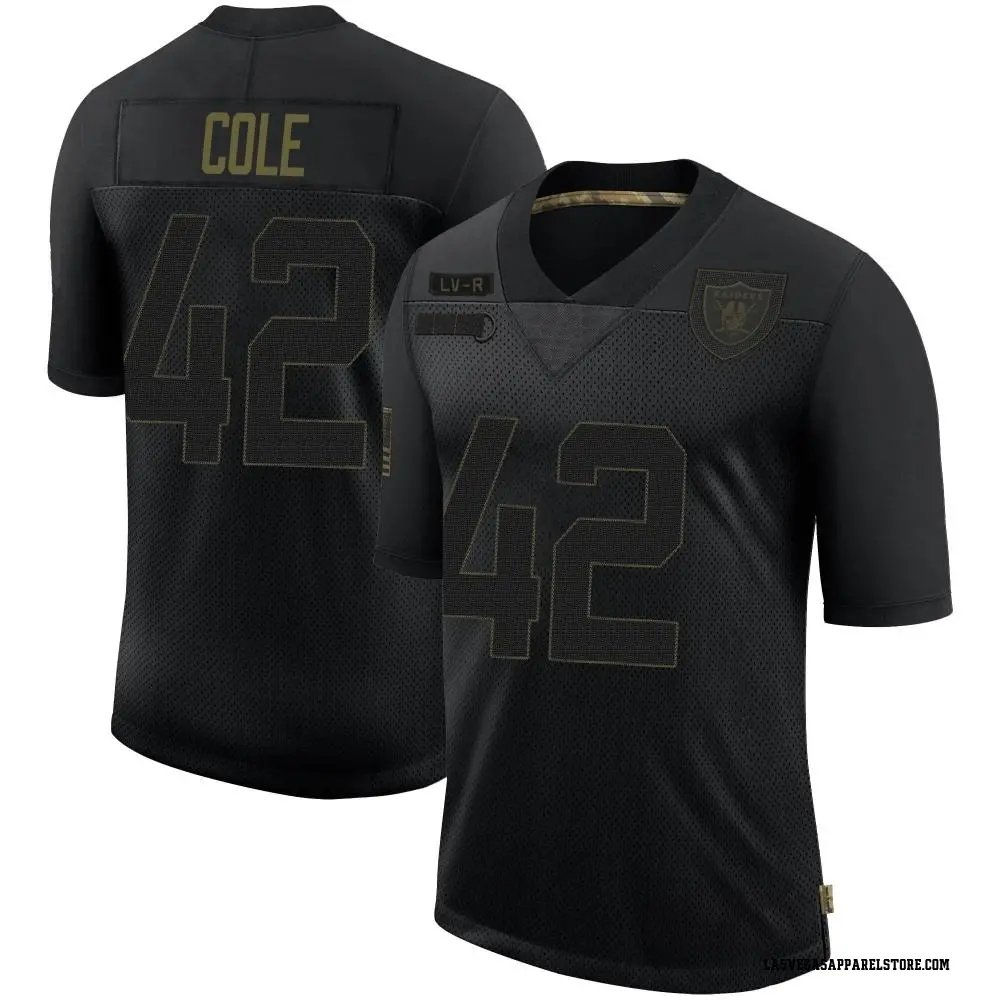 Qwynnterrio Cole Men's Limited Black Las Vegas Raiders 2020 Salute To Service Jersey