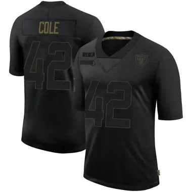 Qwynnterrio Cole Men's Limited Black Las Vegas Raiders 2020 Salute To Service Jersey