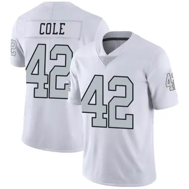 Qwynnterrio Cole Men's Limited White Las Vegas Raiders Color Rush Jersey