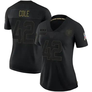 Qwynnterrio Cole Women's Limited Black Las Vegas Raiders 2020 Salute To Service Jersey