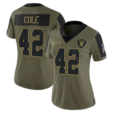 Qwynnterrio Cole Women's Limited Olive Las Vegas Raiders 2021 Salute To Service Jersey