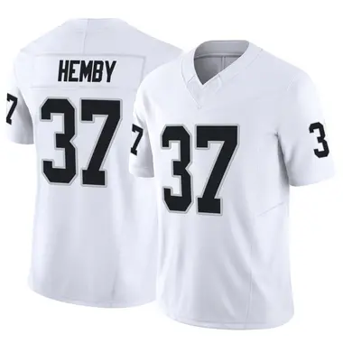 Roman Hemby Men's Limited White Las Vegas Raiders Vapor F.U.S.E. Jersey