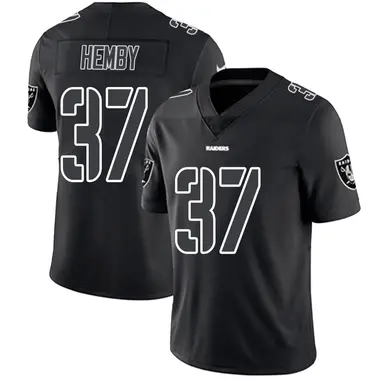 Roman Hemby Youth Limited Black Impact Las Vegas Raiders Jersey