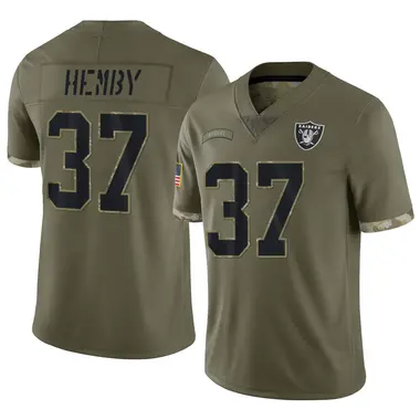 Roman Hemby Youth Limited Olive Las Vegas Raiders 2022 Salute To Service Jersey