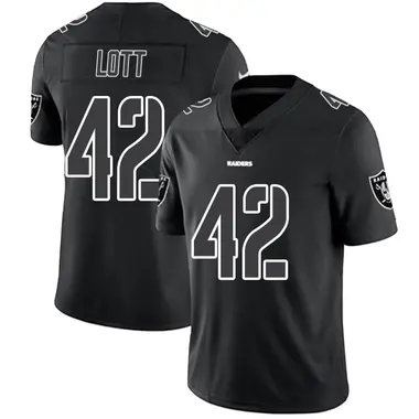 Ronnie Lott Men's Limited Black Impact Las Vegas Raiders Jersey