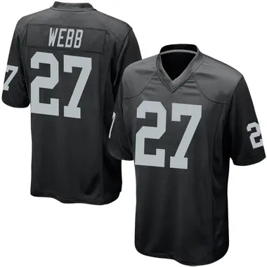 Sam Webb Men's Game Black Las Vegas Raiders Team Color Jersey