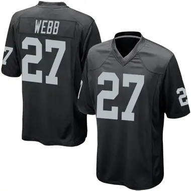 Sam Webb Youth Game Black Las Vegas Raiders Team Color Jersey