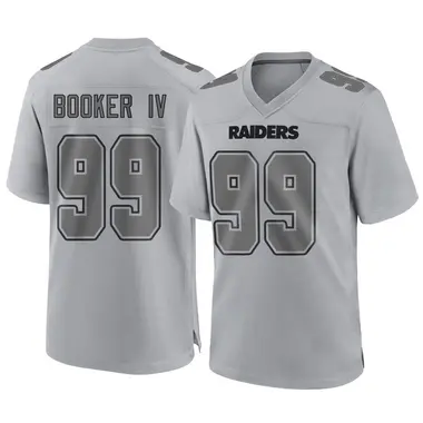 Thomas Booker IV Men's Game Gray Las Vegas Raiders Atmosphere Fashion Jersey
