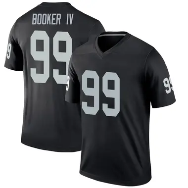 Thomas Booker IV Men's Legend Black Las Vegas Raiders Jersey
