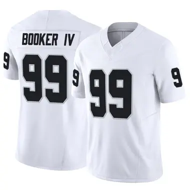 Thomas Booker IV Men's Limited White Las Vegas Raiders Vapor F.U.S.E. Jersey