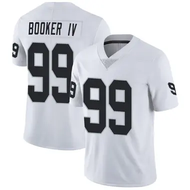 Thomas Booker IV Men's Limited White Las Vegas Raiders Vapor Untouchable Jersey