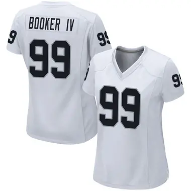 Thomas Booker IV Women's Game White Las Vegas Raiders Jersey