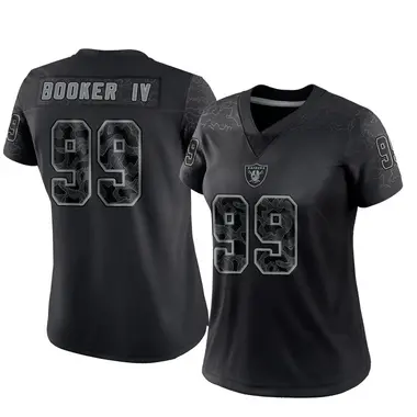 Thomas Booker IV Women's Limited Black Las Vegas Raiders Reflective Jersey