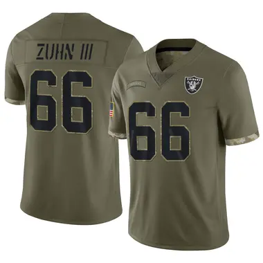 Trey Zuhn III Men's Limited Olive Las Vegas Raiders 2022 Salute To Service Jersey