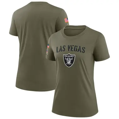 Women's Legend Olive Las Vegas Raiders 2022 Salute To Service T-Shirt